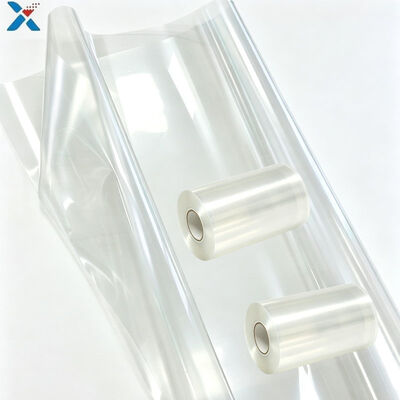 Comprar 56 mN/m Tensão de moldagem 50 μm Película PET com baixa contração térmica para impressão com tinta condutora Fabricação em linha