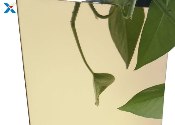 a folha acrílica do espelho do ouro de 1mm revestiu duramente a placa de superfície do perspex
